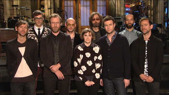 The National on SNL with Lena Dunham