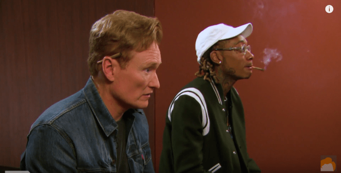 Watch wiz khalifa and conan obrien smoke weed and play gears of war 4