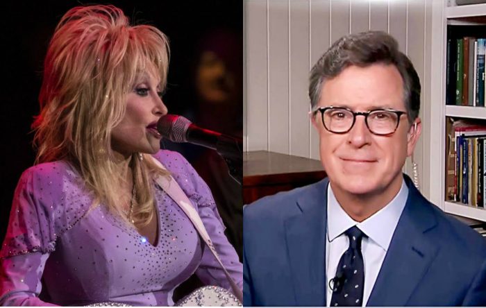 Watch dolly parton make stephen colbert cry when she sings bury me beneath the willow