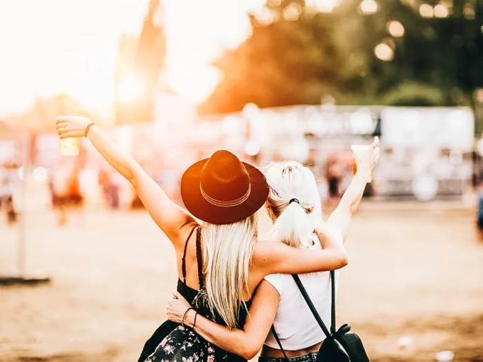 Teenagers At Summer Music Festival, Boy Showing Peace Sign Stock Image ... Go to a Concert if You Are a Teenager