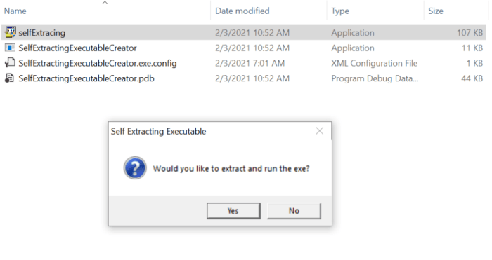 Use 7Zip to Create Self-Extracting Executables