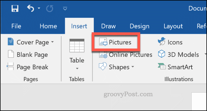 Add Images to a Microsoft Word Document