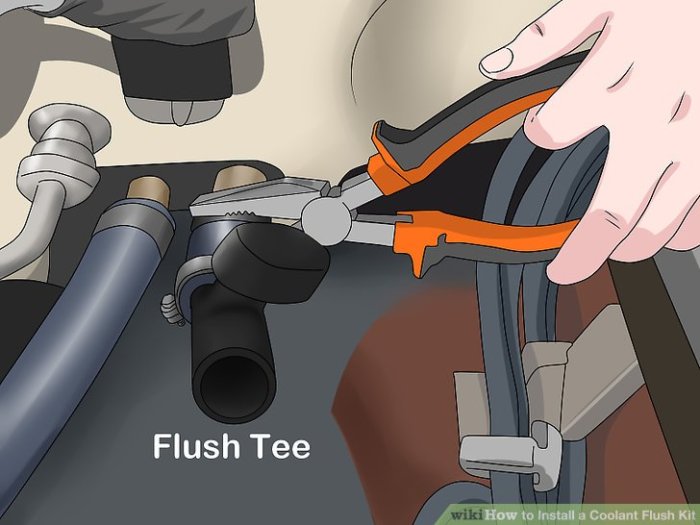 How to Install a Coolant Flush Kit: 9 Steps (with Pictures) Install a Coolant Flush Kit