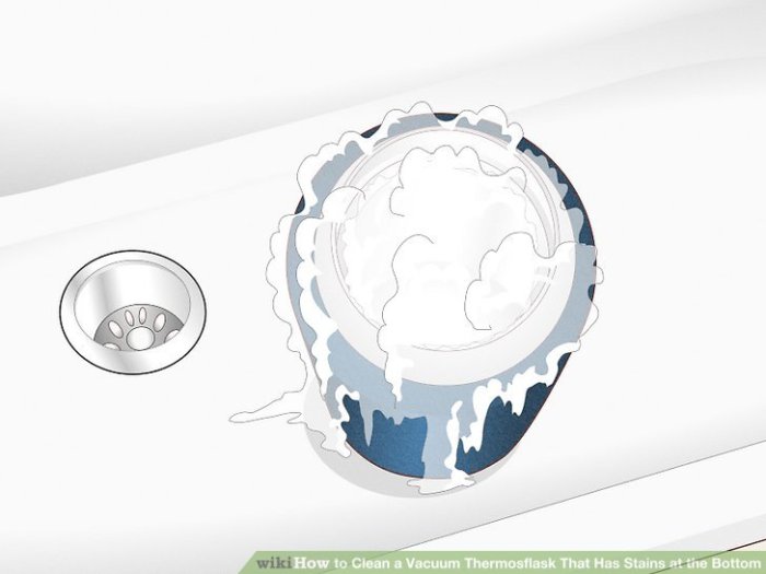 Clean a Vacuum Thermosflask That Has Stains at the Bottom