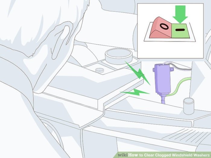 3 Ways to Clear Clogged Windshield Washers - wikiHow Clear Clogged Windshield Washers