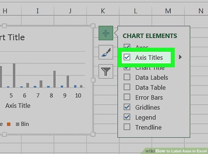 How to Label Axes in Excel: 6 Steps (with Pictures) - wikiHow Label Axes in Excel