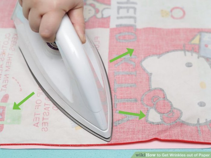 3 Ways to Get Wrinkles out of Paper - wikiHow Get Wrinkles out of Paper