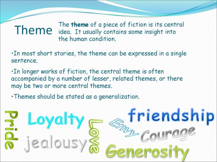 Themes for an imaginary film