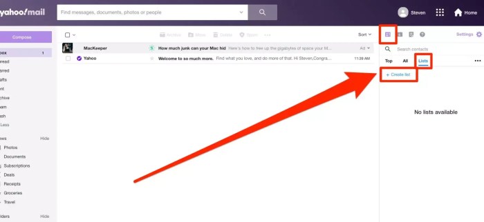 Create a Mailing List in Yahoo