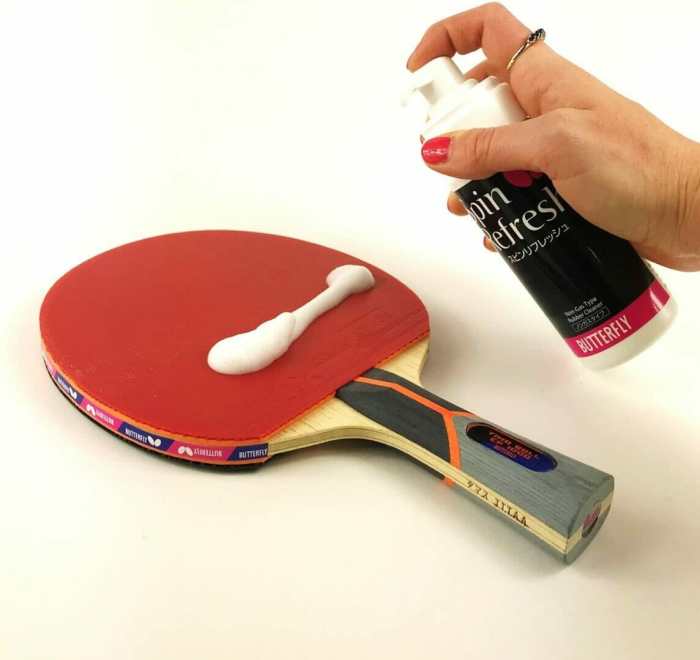 Clean Ping Pong Paddle Rubber
