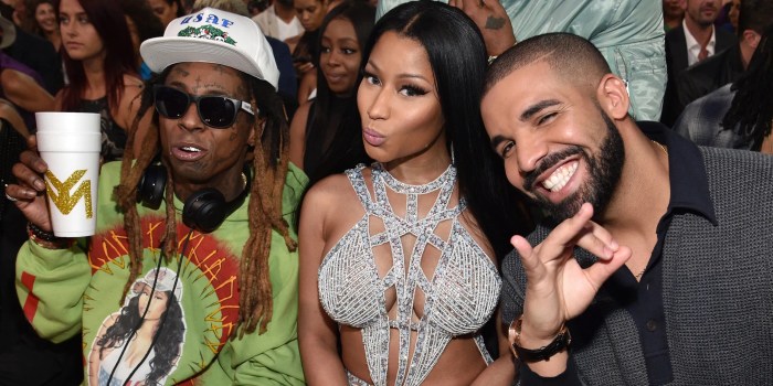 Nicki minaj teams up with drake and lil wayne for new song tk listen