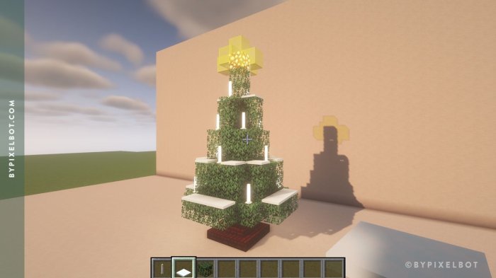 Make a Christmas Tree on Minecraft A Guide