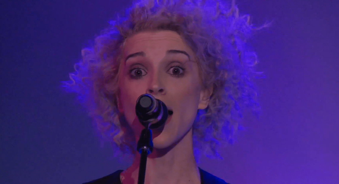Watch st vincent perform every tear disappears rattlesnake regret at new york fashion week