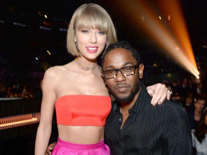 Kendrick lamar sings freestyles over taylor swifts shake it off
