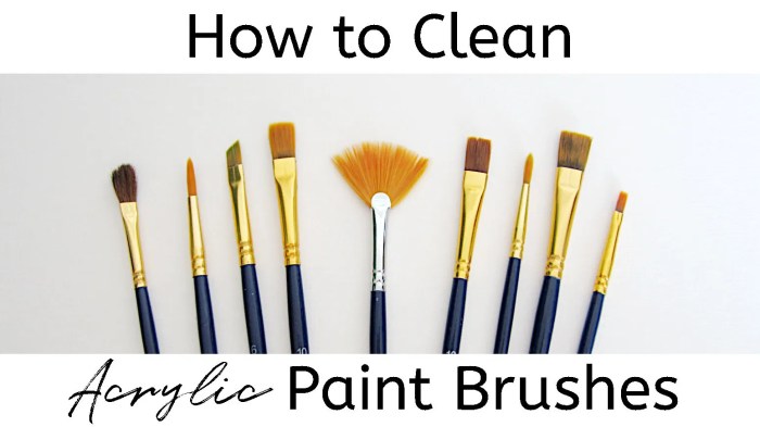 Clean Acrylic Paint Brushes