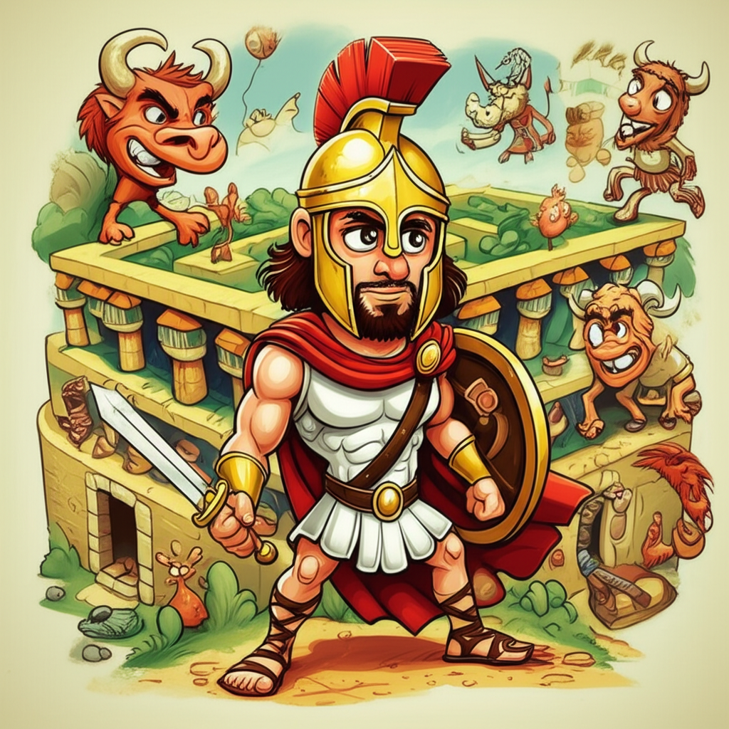 Achilles and the Labyrinth of Thebes: A Tale of Ancient Heroism