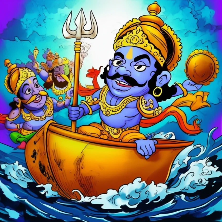 Chandra and the Churning of the Ocean: A Tale from Ancient India