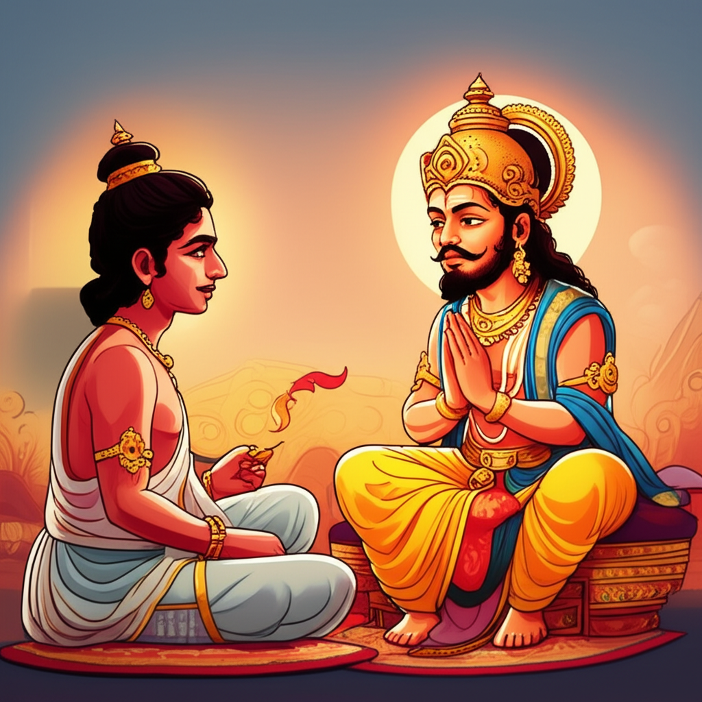 Chandra and the Oath of the Gita Discourse: A Tale from the Realm of Indian Mythology