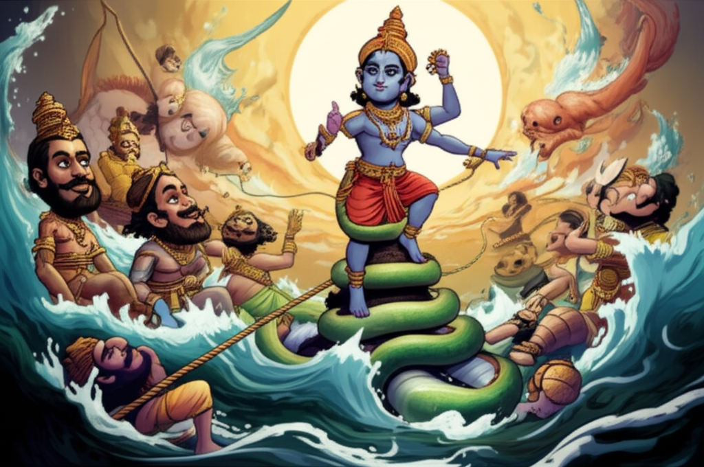 Chandra and the War of Samudra Manthan: An Ancient Cosmic Narrative