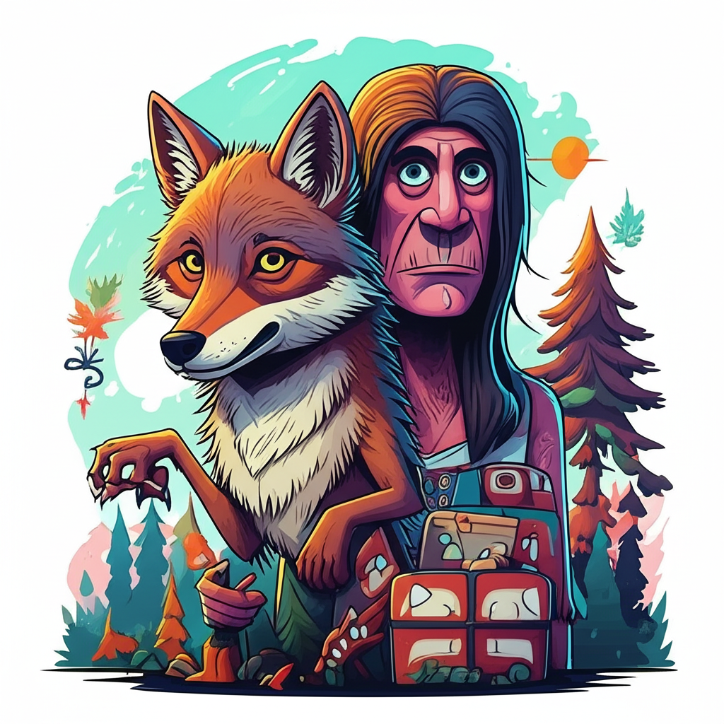 Echoes of Coyote (Trickster) – Wendigo – Pacific Northwest: A Narrative Exploration of Folklore