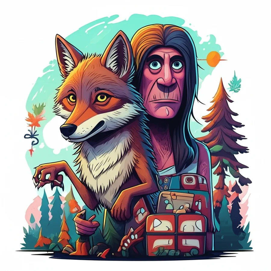 Echoes of Coyote (Trickster) – Wendigo – Pacific Northwest: A Narrative Exploration of Folklore