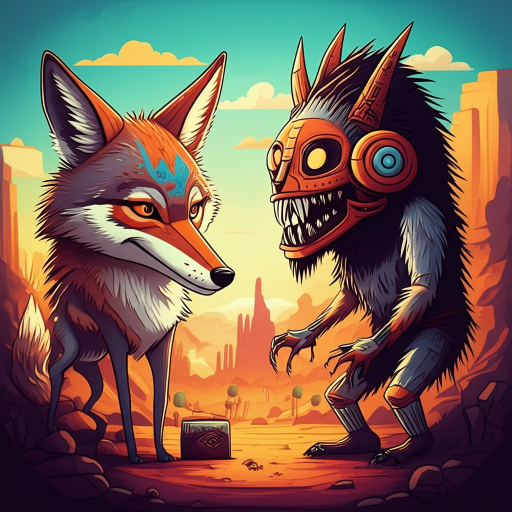 Echoes of Coyote (Trickster) – Wendigo – Pueblo Mesa: A Narrative Exploration of Myth