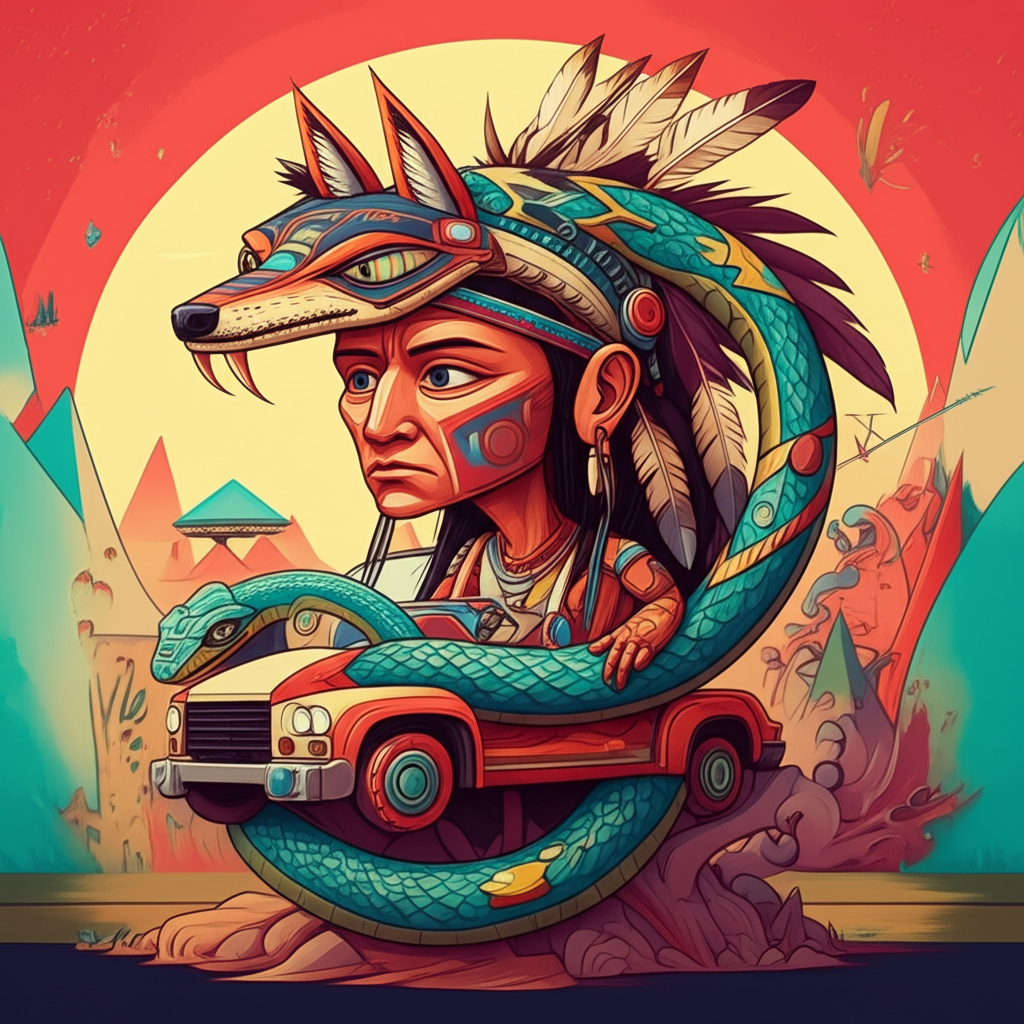 Echoes of Coyote and the Serpent’s Shadow: A Navajo Tale of Shifting Forms and Ancient Wisdom