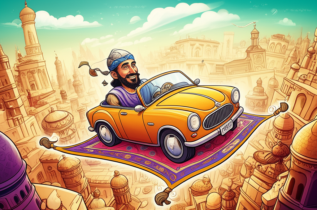 Echoes of Petra: The Flying Carpet and the City of Brass