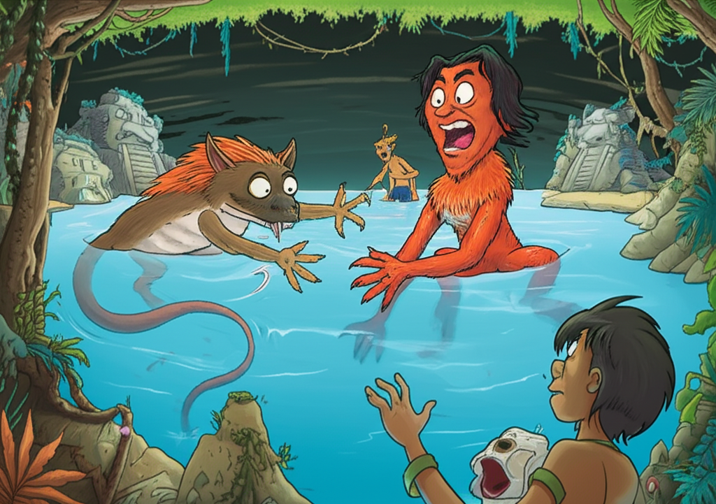 Encounter with the Ahuitzotl of Cenotes: A Tale from Ancient Waters