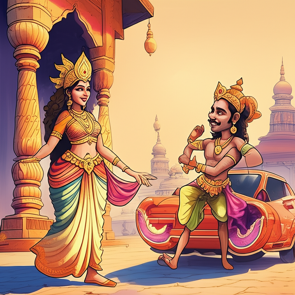 Encounter with the Apsara of Dvaraka: A Glimpse into Ancient Imagination