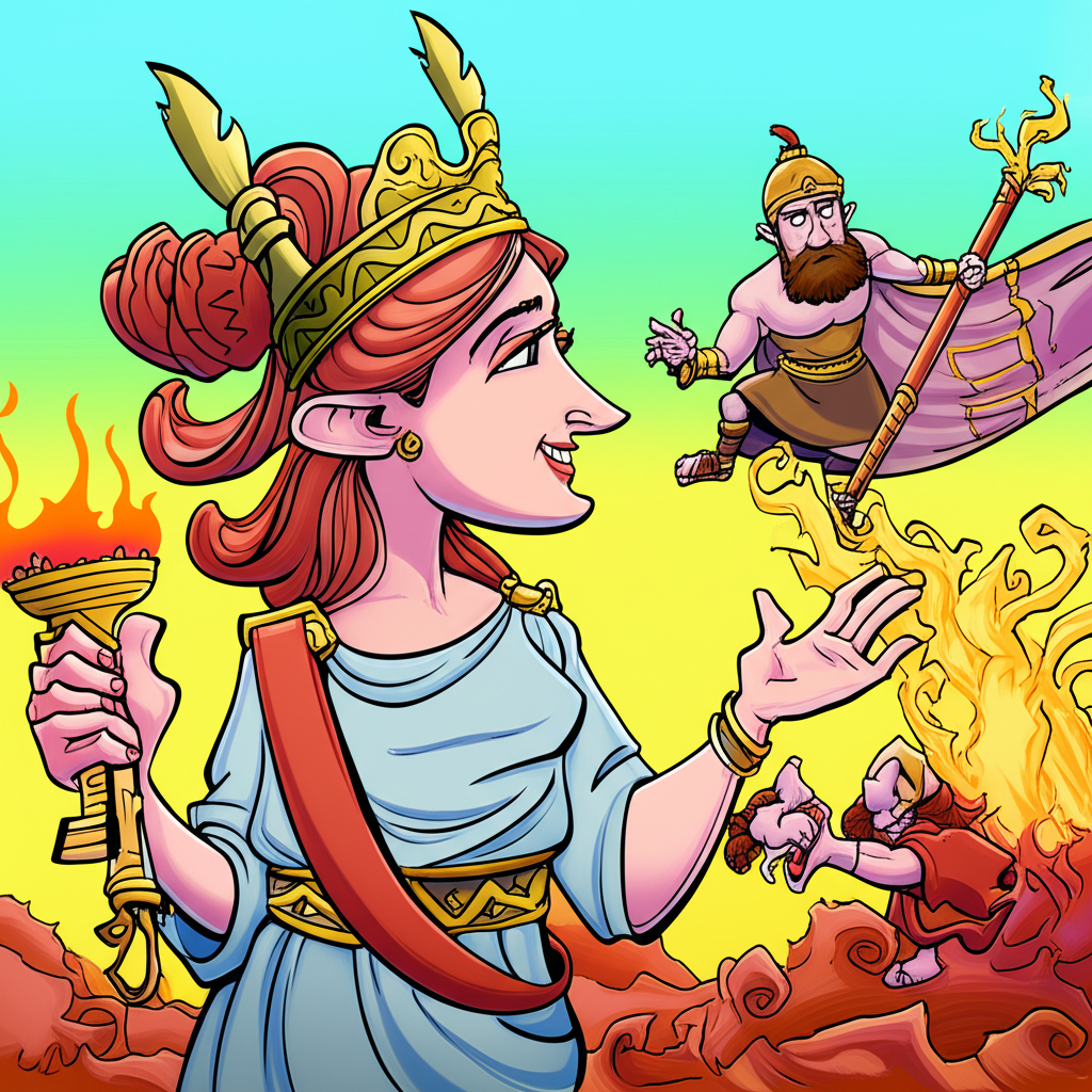 Hestia and the Trial of Labors of Heracles