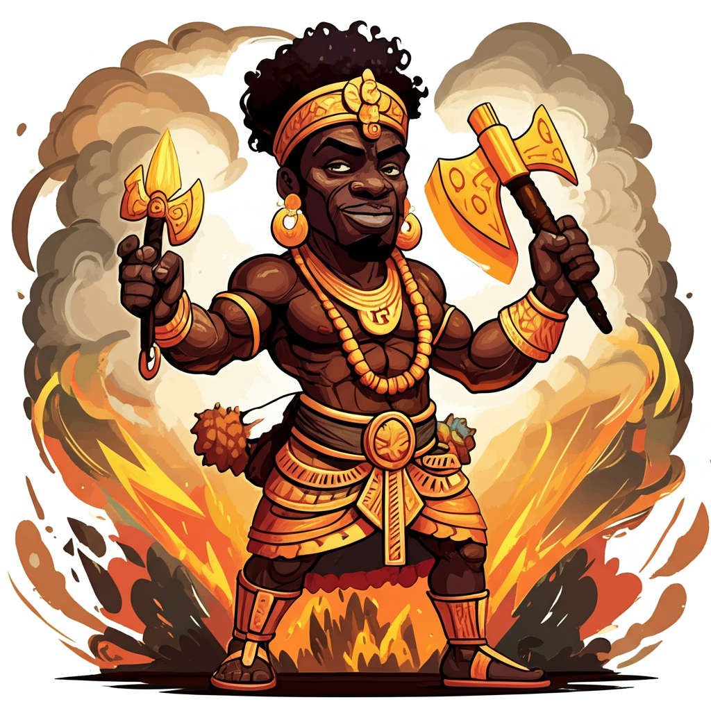 Shango’s Thunderous Echoes: A Tale of Myth and Meaning