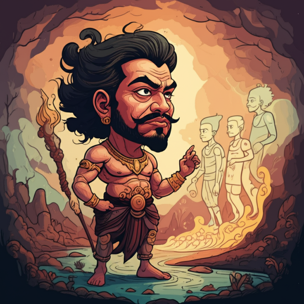 The Asura and the River of Souls: A Glimpse into Ancient Imagination