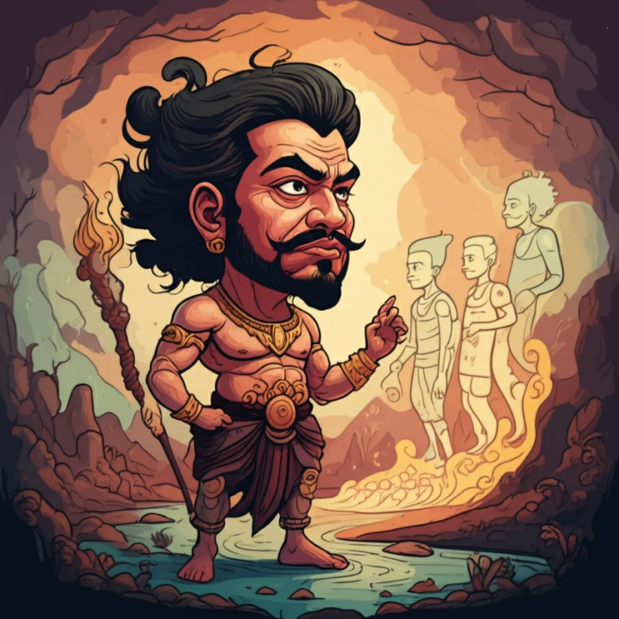 The Asura and the River of Souls: A Glimpse into Ancient Imagination