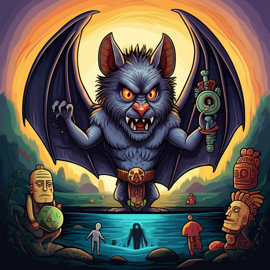 The Bat God of Darkness and the Whispers of the River of Souls: A Journey into Maya Myth