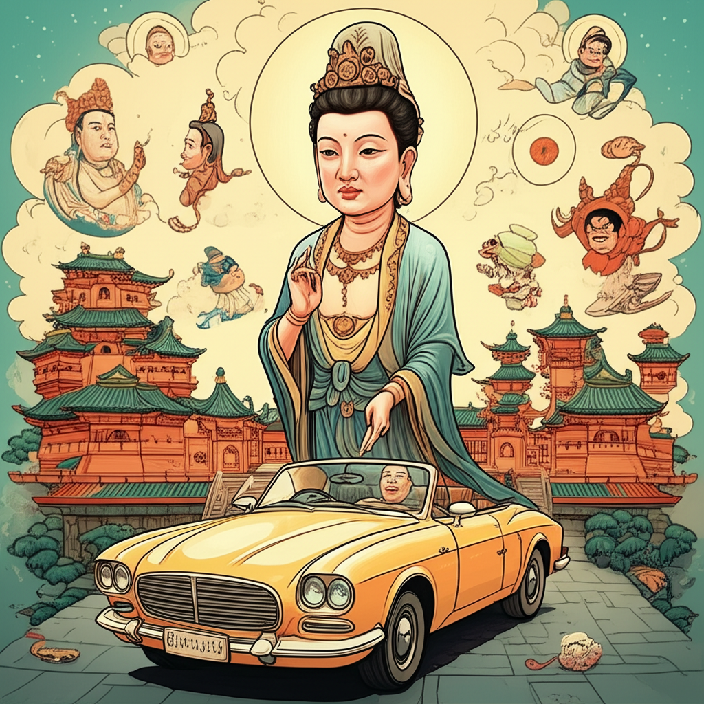 The Chronicle of Guanyin and the Eternal Temple: A Tapestry of Ancient Imagination