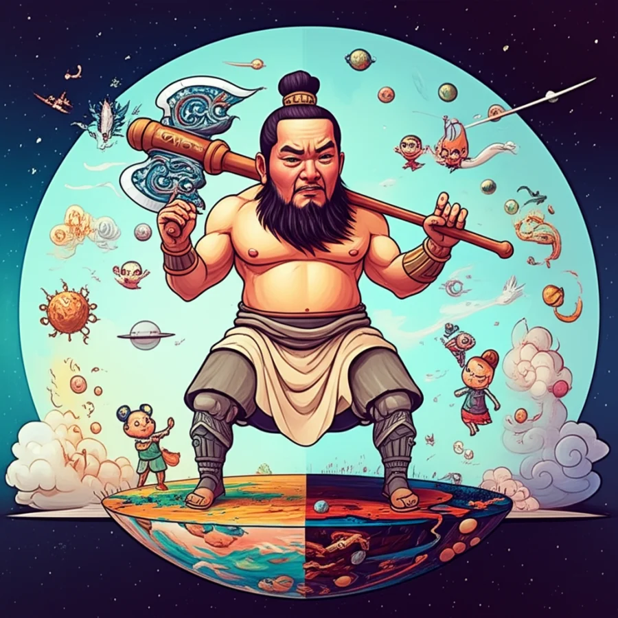 The Cosmic Egg and the Sky-Piercing Giant: Pangu’s Genesis and the Dawn of the Heavenly Court