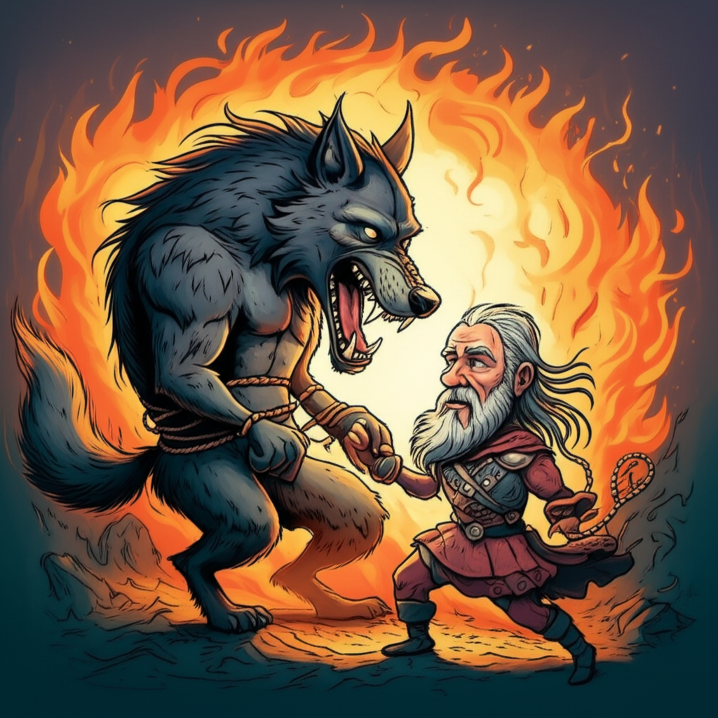 The Fall of Fenrir and the Eternal Flame: A Journey into Norse Mythology