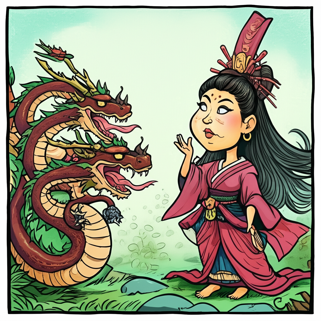 The Sun’s Descent and the Serpent’s Fury: Amaterasu and the Trial of Yamata-no-Orochi