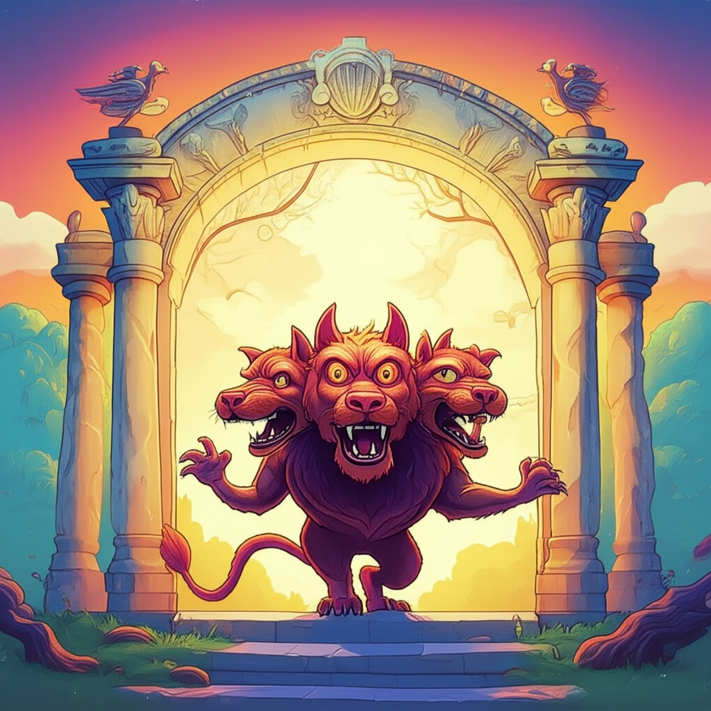 The Three-Headed Sentinel and the Threshold of Light: A Glimpse into Ancient Greek Imagination