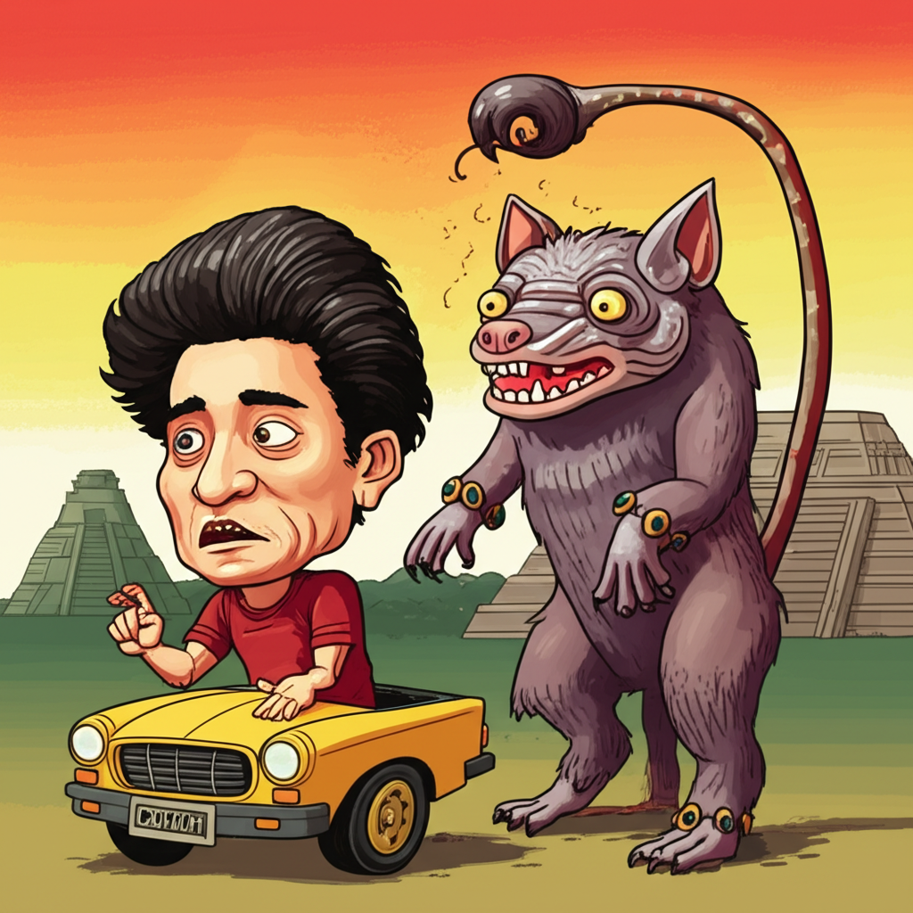 Whispers from the Obsidian Depths: An Encounter with the Ahuitzotl of Teotihuacan