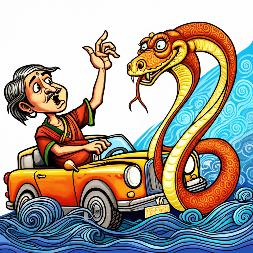 An Encounter with the Naga of Ganga: A Tale from Ancient Lore