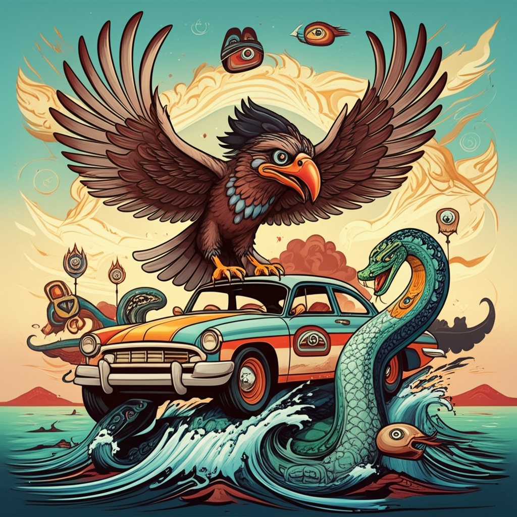 Echoes of Thunderbird and Uktena in the Inuit Seas: A Tapestry of Ancient Lore