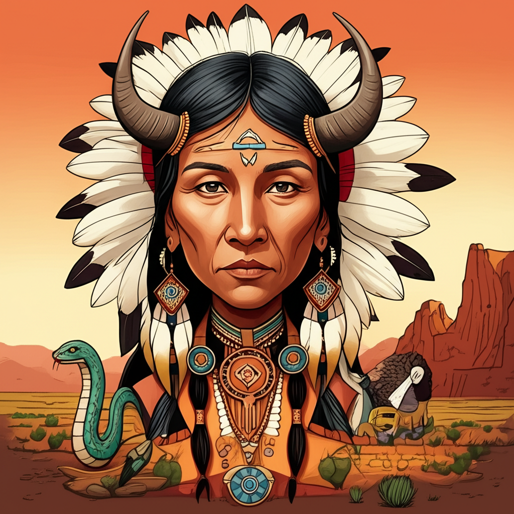 Echoes of White Buffalo Calf Woman – Horned Serpent – Pueblo Mesa