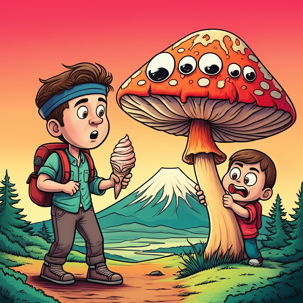 Encounter with the Jorogumo of Mount Fuji