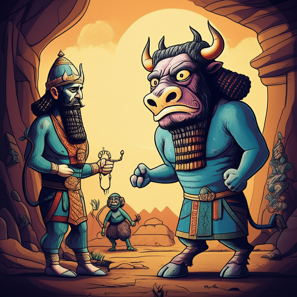 Encounter with the Kusarikku (Bull-man) of the Underworld (Kur): A Mesopotamian Myth