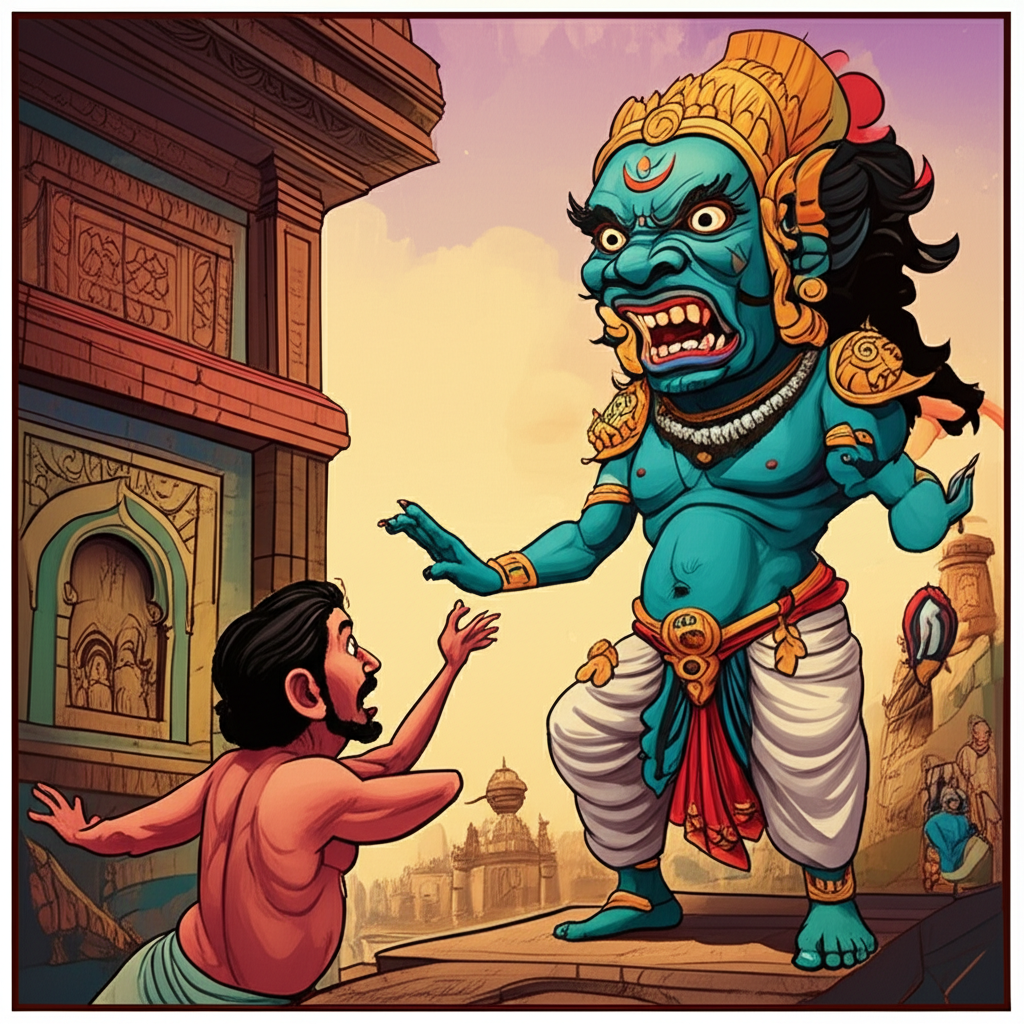 Encounter with the Rakshasa of Dvaraka: A Tale from Ancient India