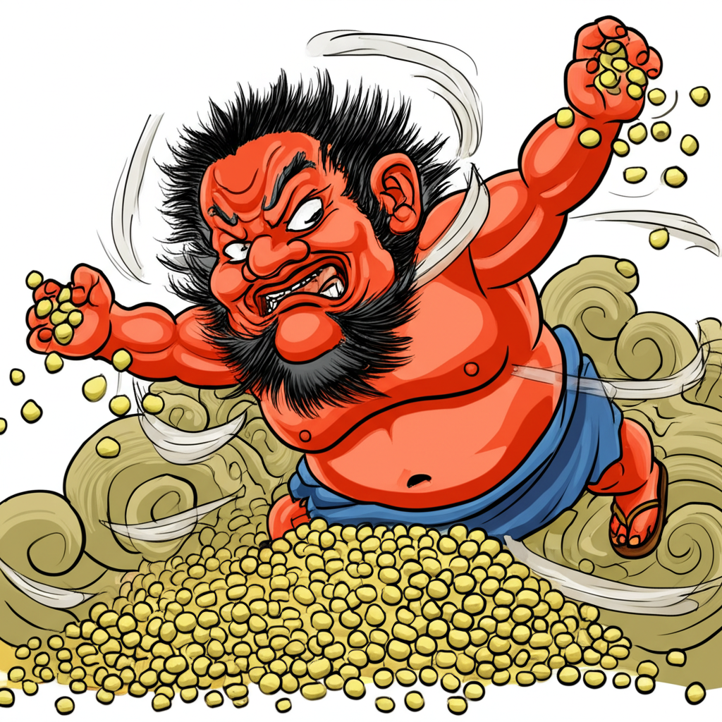 Fujin and the Trial of Setsubun: A Tale from Japanese Folklore