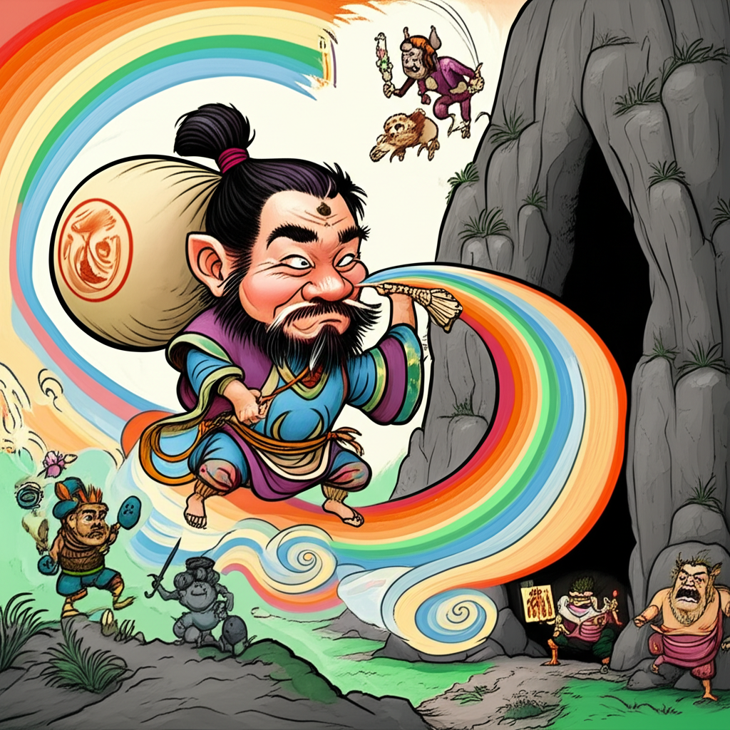 Fujin and the War of Amaterasu’s Cave: A Tale from Ancient Japan