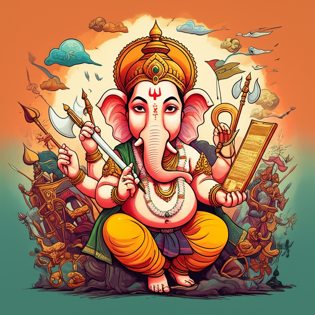 Ganesha and the Journey of Kurukshetra War
